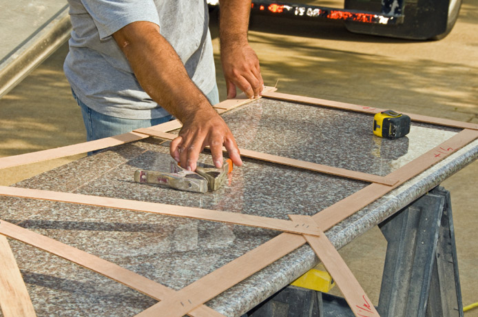Granite Kitchen Countertop Templating